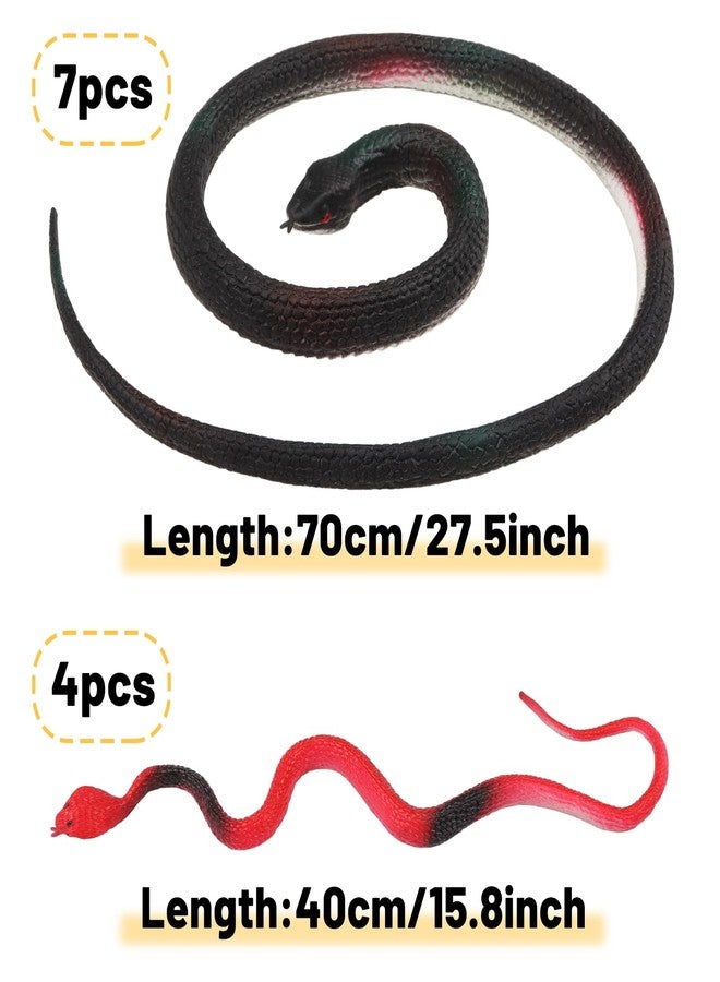 DOITEM 11 Pieces Snakes Outdoor Decor Realistic Large Lifelike Fake Snake Wall Decoration Hanging Colorful Wall Sculpture for Garden Fence Patio Home Outside - Image 2
